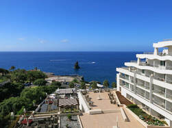 Looking out across the ocean with Melia Mare Madeira in the foreground