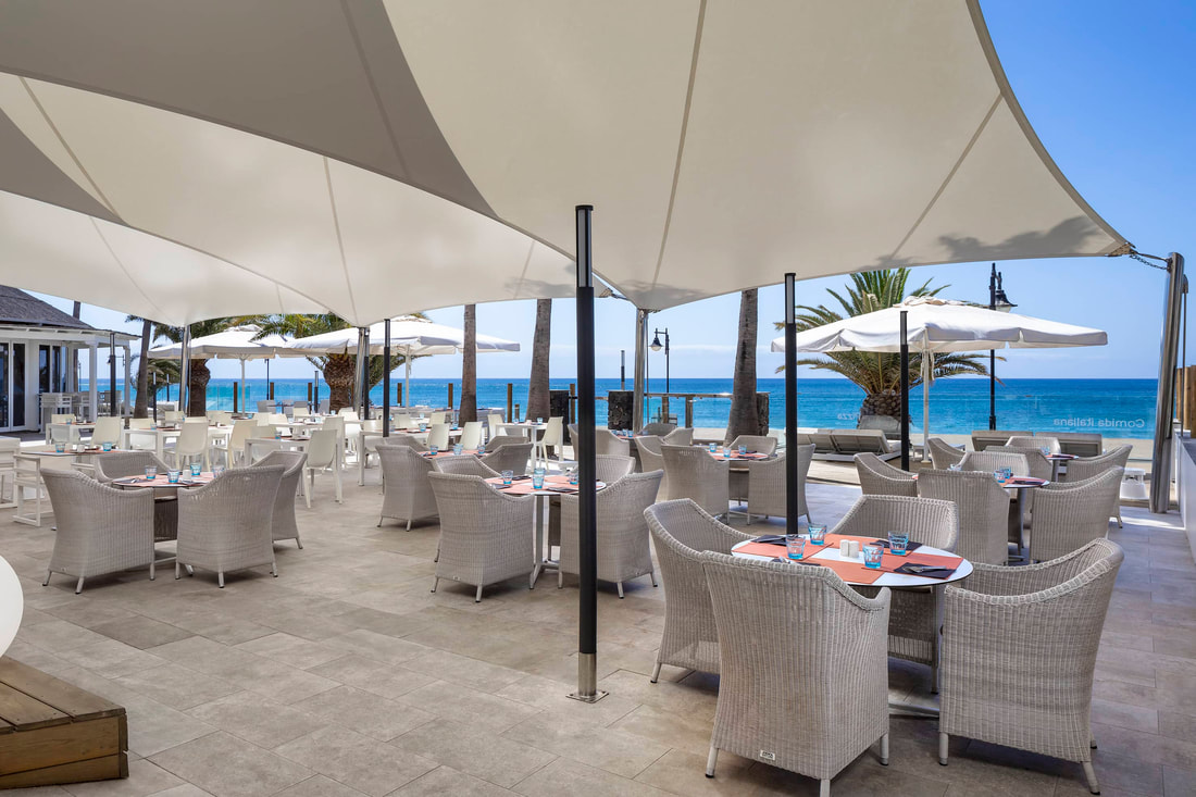 the buffet restaurant terrace at Sol Lanzarote