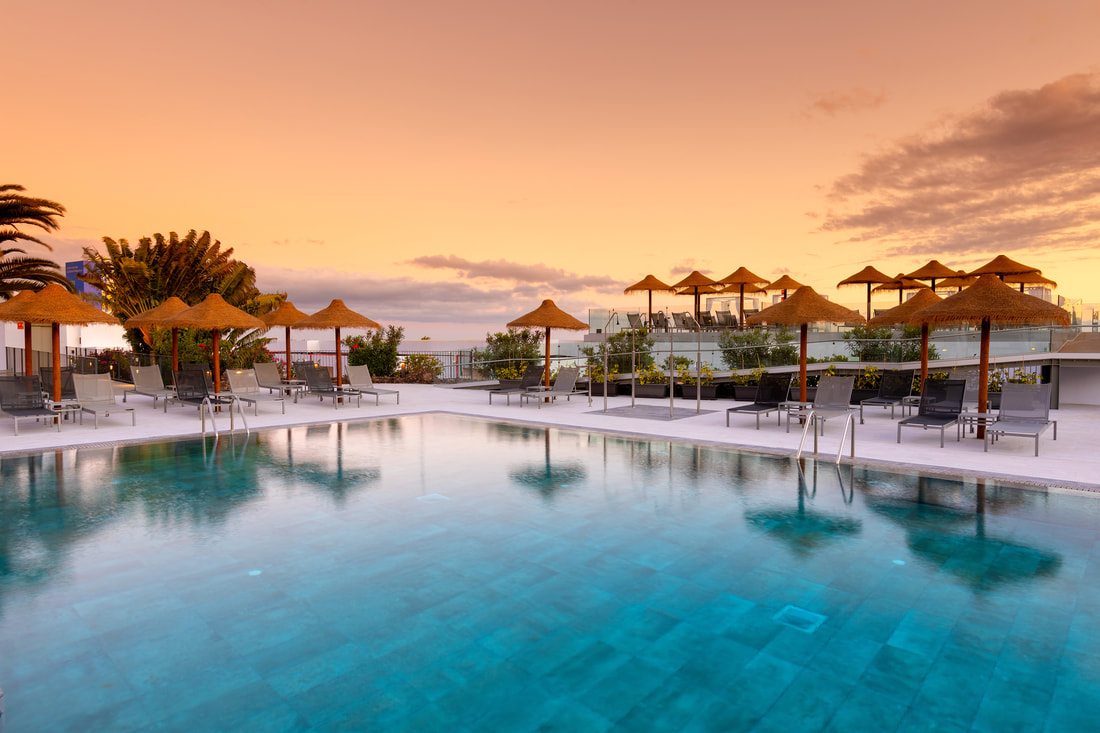 the pool area at Innside Fuerteventura