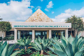 looking at the entrance of Iberostar Fuerteventura Palace