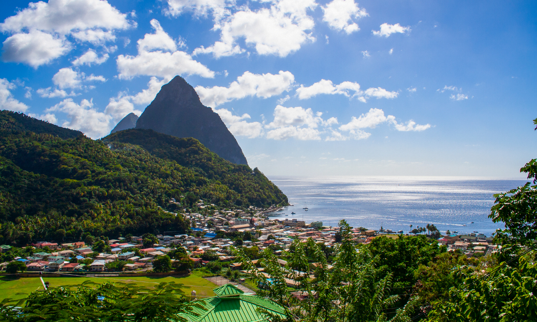looking across the landscape in St Lucia